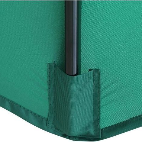 Ersatzbezug für Sonnenschirm - 6 Streben - 2 m/2,7 m/3 m - wasserdicht - UV-beständig - Ersatzstoff (2,7 m / 8,9 Fuß, Grün) (1/4)