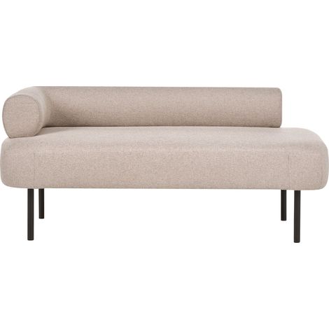 Linksseitige Chaiselongue MIRMANDE Stoff Hellbraun