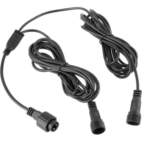 2Pin Câble de Rallonge en Y de 5M pour Lumières de Noël avec Connecteur Mâles et Femelles pour Extérieur Guirlande Lumineuses G40, Lumières de Glaçons, Jardin (1/5)