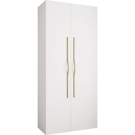 Armario Hartford 562, Blanco, 246x110x52cm, Puertas de armario: Con bisagras, Número de estantes: 0