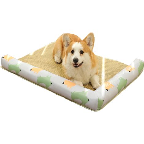 Tapis rafraîchissant en rotin pour animaux de compagnie, lavable, 3D, confortable, imperméable, durable, matelas d'été pour chats (1/5)