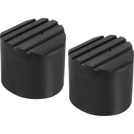 Échelle Non Glissante Pieds 3.2"/80mm, 2pcs Caoutchouc Rond Pied Protection Tapis Coussin Remplacement pour Télescopique Pliable Rallonge Échelle Protection, Noir (1/5)