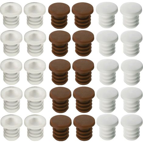cyclingcolors 10x Ammortizzatore porta gommini gomma silicone 6mm mobili armadio Paracolpi bianco marrone trasparente (Marrone)