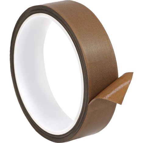 Teflon Ruban 25MM × 10M, Résistance à Haute Température Jusqu'à 300 °C, le Ruban PTFE Teflon Adhesif Convient Machine de Scellage Manuelle, Machine de Scellage Par Impulsion (1/5)