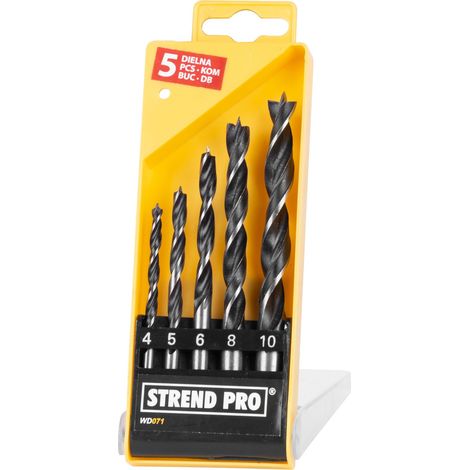 Satz von Bohrern Strend Pro WD071, 5-teilig, 4-10 mm, Wood, für Holz (1/2)