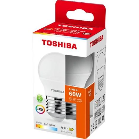 BOMBILLA LED TOSHIBA ECOFLARE G45 E2 5.9W 2700K