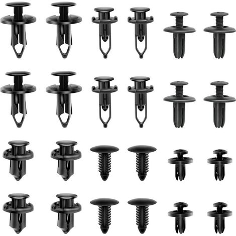 200 Stück Autoclips, Kunststoffnietclips für die Autoreparatur, Kunststoffnietbefestigungen, universelle Kunststoffnietclips für Autotürverkleidungen und Zierleisten