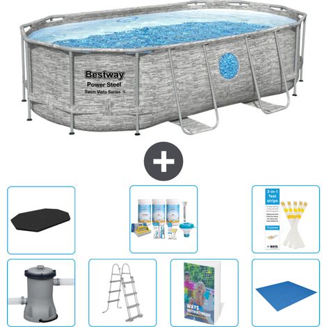 Bestway Piscina Bestway Power Steel Ovale - 427x250x100 cm - 8-pezzi  S599