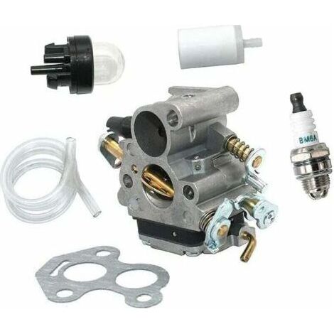 Carburateur pour tronçonneuses Husqvarna H235 235e, H236 236e, H240 240e, CS2234, CS2234S, CS2238, CS2238S, McCulloch CS340, CS380, Craftsman 358381600, 577831101 et RedMax GZ380 (huile). (1/5)