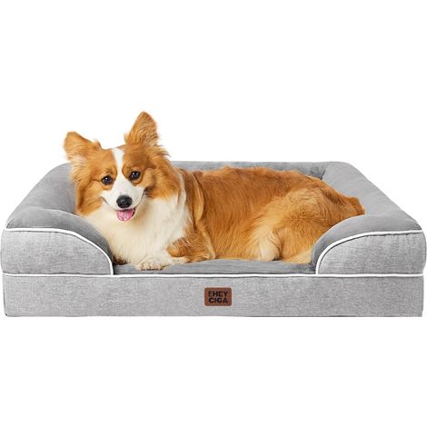 Panier Petit Chien Orthopédique à Mémoire de Forme, 89x56x16.5cm (1/5)