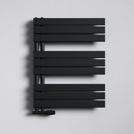 Mai & Mai Radiateur Central Sèche-Serviette Radiateur Salle de Bain 76x60 Gris Noir en Acier Inoxydable FN (1/5)