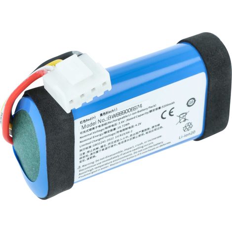 vhbw Batería compatible con JBL AUTHENTICS 300 altavoces, cajas acústicas (5200 mAh, 4,2 V, Li-Ion)
