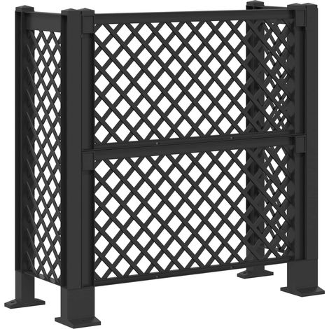 Dustbin Trellis Anthracite 123 x 47 x 114 cm PP vidaXL