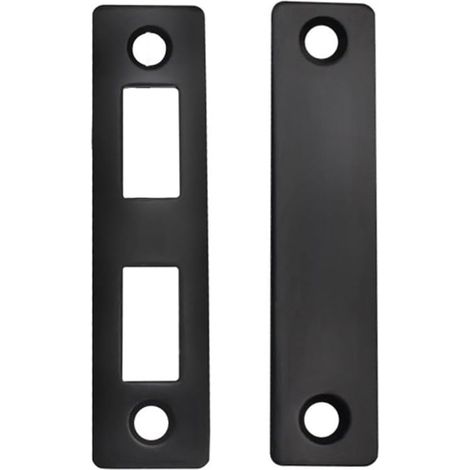 Loquet magnétique noir pour armoire, 6,8 x 1,8 cm, avec vis (1/5)