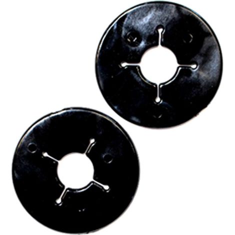 Rosette per morsi in gel nero diametro 90 mm con tagli a stella