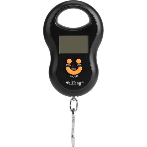 Fdit Échelle de Pesage de Bagages 50kg/10g Échelle de pêche d'affichage LCD Rétroéclairé d'équilibre électronique avec Crochet accrochant.