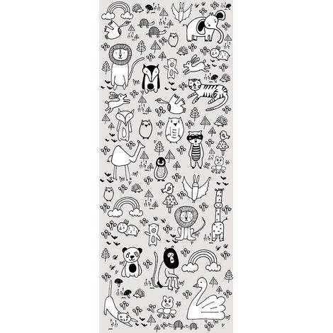 Papier peint panoramique enfant Panneau Scribble Park (1/4)