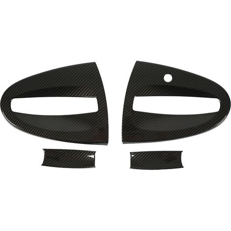 Poignée de porte extérieure de voiture en Fiber de carbone, 4 pièces, couvercle de bol de remplacement pour Smart Fortwo W451 2009 – 2015