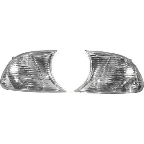 Paire de feux d'angle blancs transparents 63126904307 63126904308, gauche et droite, pour BMW Série 3 E46 1998-2001 (1/4)
