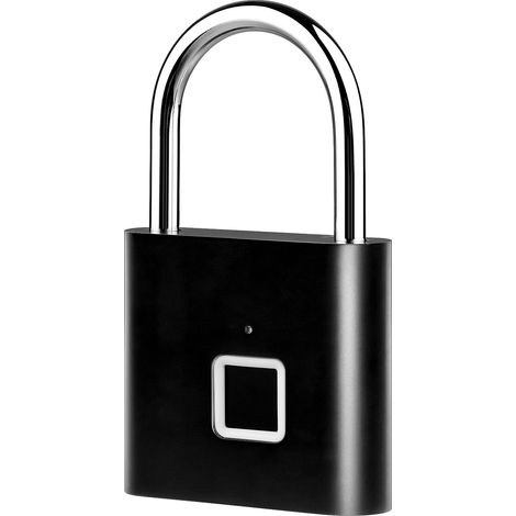 Cadenas à empreinte digitale intelligent sans clé rechargeable 20 doigts code morse déblocage urgence IP56 anti-vol sécurité porte valise sac à dos (1/4)