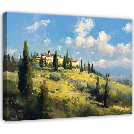 Leinwandbild Berglandschaft, Natur Wanddeko für Schlafzimmer, Wohnzimmer und Küche, hochauflösender Druck, 100 x 70 cm