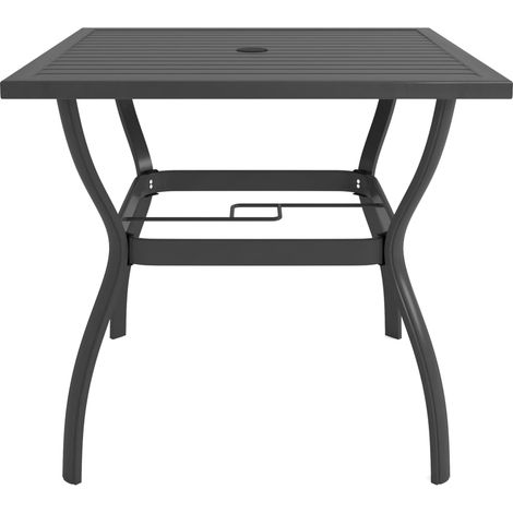 vidaXL Tavolo da Giardino Antracite 81,5x81,5x72 cm in Acciaio