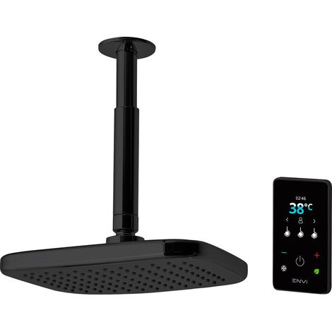 Triton Envi 9.0Kw Thermo Black Electric Shower c/w Ceiling Fed Fixed Head (1/5)