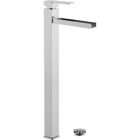 Rubinetto a cascata extra alto per bacinelle design quadro  Piletta di scarico: No (1/3)