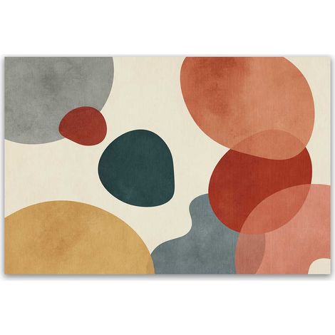 Tableau abstrait formes colorées