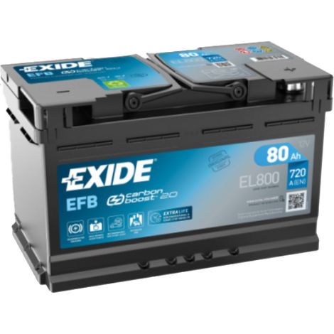 Batería de Coche Tudor 80Ah EFB EL800 START/STOP