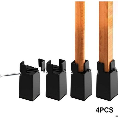 Rehausseurs de meubles 4 rehausseurs de chaise robustes, supporte jusqu'à 2300 kg, facile à installer, pour lit, table, chaise (1/5)