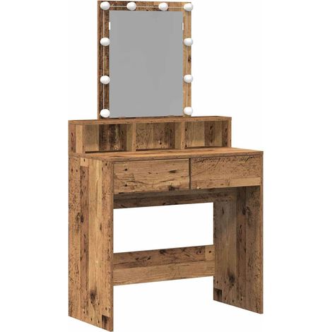 Maison Exclusive - Tavolo da Trucco con cassetto Legno vecchio 80 x 41 x 144.5 cm