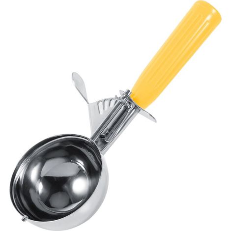 Cuillère à crème glacée aux fruits en acier inoxydable pratique avec manche en plastique Outil de cuisine (5,5 cm) (1/5)