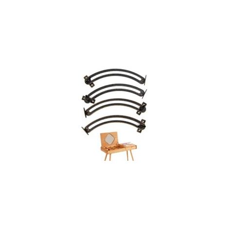 Supporto cerniera per coperchio e porta - 4 pezzi Cerniera per porta di armadio vintage curva e regolabile per mobili, guardaroba, scatola dei giocattoli, tatami, coperture - Crezuo