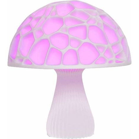 3D Printed Mushroom Lamp, Creative Rechargeable LED Night Light Desk Lamp, One Color Remote Control, 16 Colors, is a Perfect Gift,20cm (1/5)