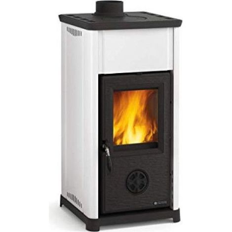 STUFA A LEGNA 'TEA' 6,6 kW - colore bianco (1/2)