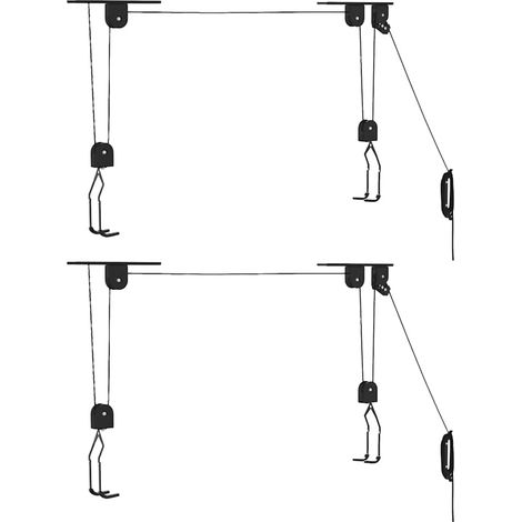 Palans à vélo avec support de plafond 2 pcs 20 kg