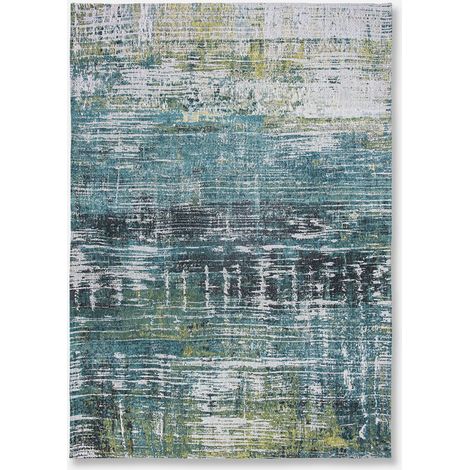 STREAKS DESIGN – ATLANTIC ABSTRACT TEPPICHE – Hergestellt in Belgien – Mechanisches Jacquard-Flachgewebe – Handarbeit – Natürliche Rutschfestigkeit – Baumwolle – Polyester – Glen Cove – 200 x 280 cm