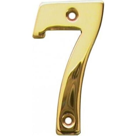 Bardusch-Signalétique numéro de rue 7 en Laiton poli de 65mm, MODERNE