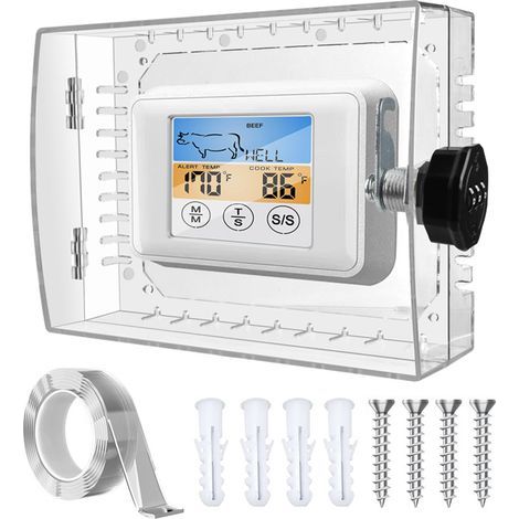 (1 PCS) Convient de 15X12.7cm Thermostat Guard, Boîte de Verrouillage de Thermostat Universelle, Protection de Thermostat Transparente avec Couvercle (1/5)
