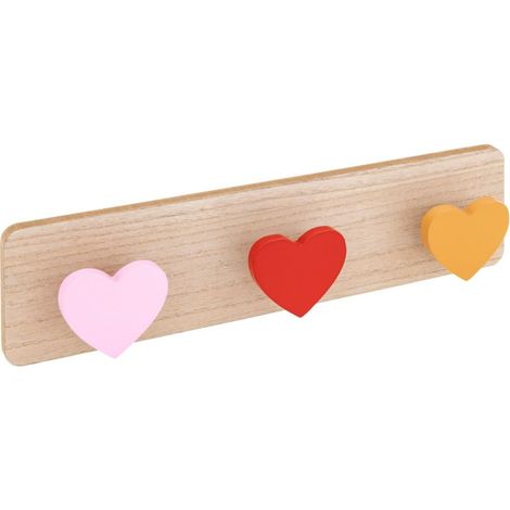 Patère 3 crochets Amour bois (1/3)