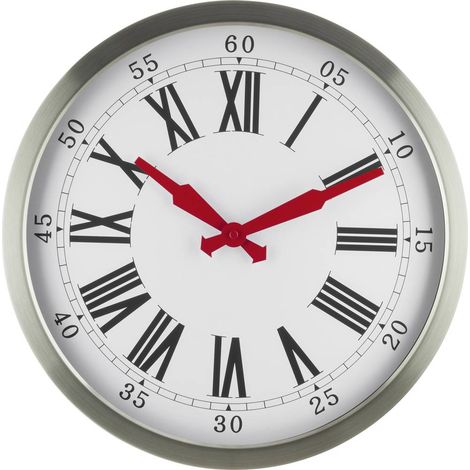 EUROTIME 56860-07 Radiocontrollato Orologio da parete 40 cm Argento
