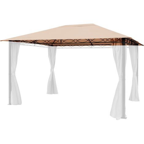 Toit de rechange pour tonnelle de jardin TOOLPORT Paradise Premium, 3x4 m, cappuccino (1/4)