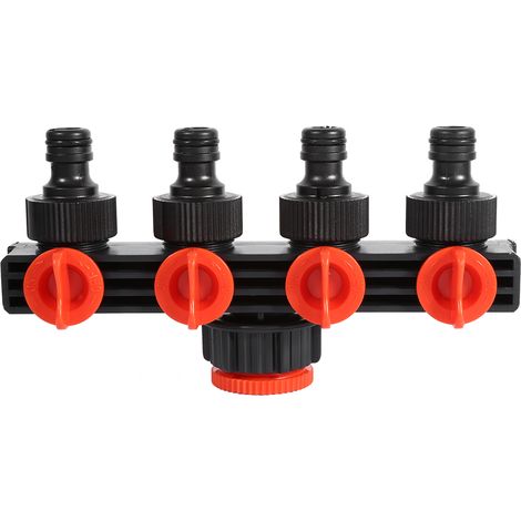 Brancheur de tuyau en plastique 4 voies pour irrigation goutte à goutte, connecteur de robinet de jardin, arrosage agricole