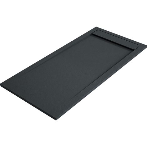 Plato de ducha AMBAR 70x140 cm Grafito rejilla Grafito (1/5)