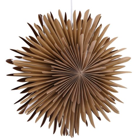 Lampe Suspension Design "Selen" 35cm Marron Clair (1/5)