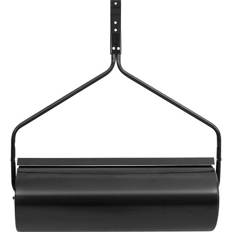 Rouleau à gazon à pousser de jardin noir 63 L fer (1/5)