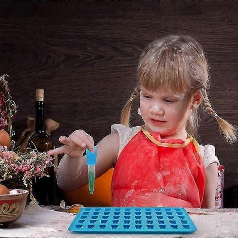 Moules à chocolat et à glaçons en silicone, ensemble de 4 pièces, motifs cœur et ours, comprend 2 pipettes, convient pour la gelée, le chocolat, le fudge et les bonbons. (1/4)