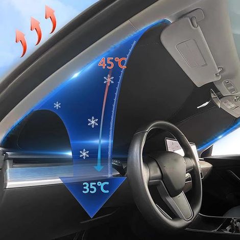 Convient pour BMW Série 3 E46 1999-2004, Pare-Soleil de Pare-Brise de Voiture, Pare-Soleil de fenêtre Avant Pliable Noir, Protection Solaire (1/5)