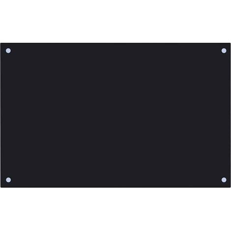 Kitchen Backsplash Black 80 x 50 cm Tempered Glass vidaXL